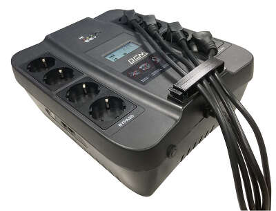 ИБП Powercom Back-UPS Spider, 900VA, 540W, EURO, черный