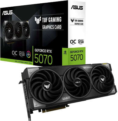 Видеокарта Asus PCI-E nVidia GeForce RTX 5070 12G TUF GAMING OC EDITION (12Gb/GDDR7/192 bit/DP, HDMI) RTL (TUF-RTX5070-O12G-GAMING)