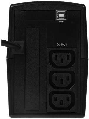 ИБП IPPON Back Basic 650 black (линейно-интерактивный, 650VA, 360W, 3xC13, USB) (337477)