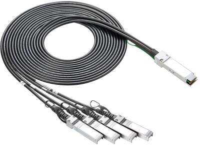 Кабель Fibertrade FT-QSFP+/4SFP+-CabP-AWG30-1M DAC copper cable (40G, QSFP+ to 4x10G SFP+, AWG30, 1м)