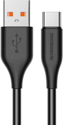 Кабель Riversong Beta20 USB(m)-USB Type-C (m) 2м, черный 3A