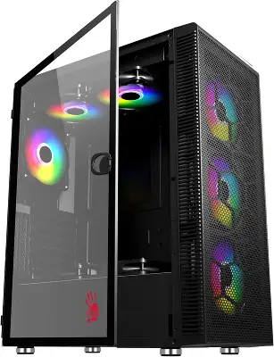 Корпус Bloody BD-CC116 черный без БП ATX 8x120mm 1xUSB2.0 1xUSB3.0 audio bott PSU