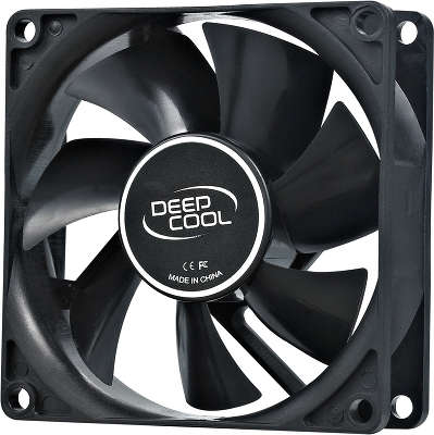 Вентилятор для корпуса DEEPCOOL Xfan80 80x80x25мм (240шт./кор, пит. от БП, черный, 1800об/мин) Color BOX (DP-FDC-XF80)