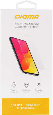 Защитное стекло для экрана Digma 3D для Apple iPhone XR/11 3D 1шт. (DGG3AP11XA)