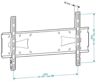 Кронштейн настенный Holder PFS-4017, черный