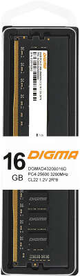 Память DIGMA DDR4 DIMM 16Gb (PC425600, 3200MHz, CL22, 1.2V, RTL) (DGMAD43200016D)
