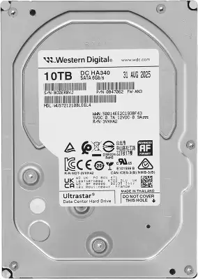 Жесткий диск WD SATA-III 10TB 0B47062 WUS721210BLE6L4 Ultrastar DC HA340 512E (7200rpm) 512Mb 3.5