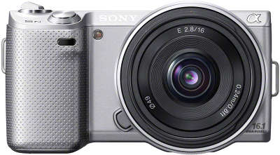 Цифровая фотокамера Sony NEX-5ND Silver Double Kit (E16 мм, 18-55 мм)