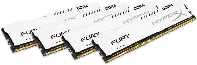 Набор памяти DDR4 DIMM 4x8Gb DDR2400 Kingston HyperX Fury White (HX424C15FW2K4/32)