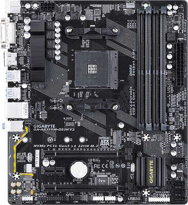 Материнская плата microATX LGAAM4 GIGABYTE GA-AB350M-DS3H V2