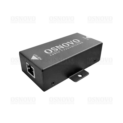 Удлинитель Ethernet+PoE OSNOVO E-PoE/1G PoE удлинитель 10/100/1000M Gigabit Ethernet до 500м. Увеличение расстояния передачи данных + питание на 100м. При каскадном подключении - 2 x E-Poe/1G: до 300м (до 12W), 3 x E-Poe/1G: