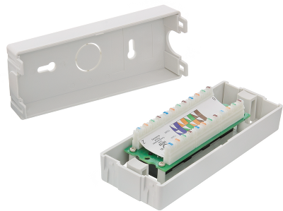 Коммутационная панель NIKOMAX настенная, 6 портов, Кат.5е (Класс D), 100МГц, RJ45/8P8C, 110, T568A/B, неэкранированная, светло-серая - гарантия: 5 лет расширенная / 25 лет системная