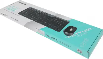 Клавиатура + мышь A4Tech Fstyler FB2535C клав:черный/серый мышь:черный/серый USB беспроводная Bluetooth/Радио slim (FB2535C SMOKY GREY)