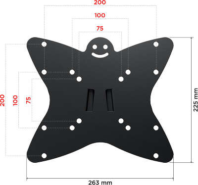 Кронштейн для телевизора Holder LCDS-5049 металлик 19