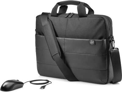 Сумка для ноутбука 15.6" HP Classic Briefcase черный синтетика (1FK07AA)