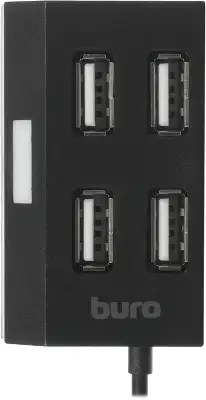 Разветвитель USB 2.0 Buro BU-HUB4-U2.0 4порт. черный