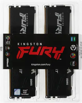 Набор памяти DDR5 DIMM 2*16Gb DDR5200 Kingston FURY Beast RGB (KF552C40BBAK2-32)