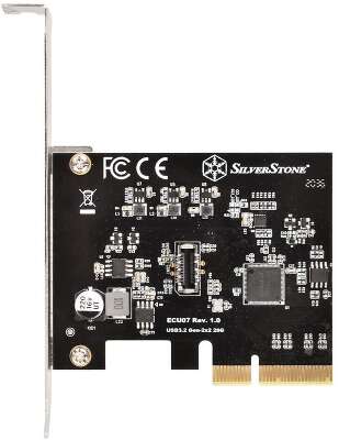 Контроллер Silverstone G56ECU070000010 SuperSpeed USB 20Gbps / internal USB-C Key-A 3.2 Gen 2x2 PCIe expansion card