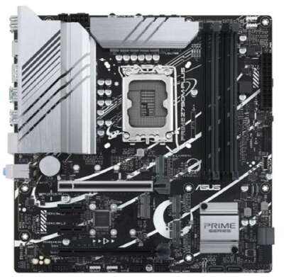 ASUS PRIME Z790M-PLUS (Socket 1700, mATX, 4xDDR5(192GB), DP/HDMI, 1xPCIe 5.0x16/1xPCIe 4.0x16/2xPCIe 4.0, 1xLAN, 4xSATA 6Gb/s, 3xM.2, 1xM.2 E key, 1xType-C, 5xUSB 3.2, 2xUSB 2.0)