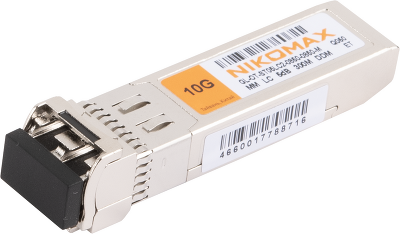 Модуль NIKOMAX SFP+, 10 Гбит/с, Duplex, 2 ОВ, MM, 2xLC, Tx:850/Rx:850 нм, DDM, 5 дБ (до 300 м)