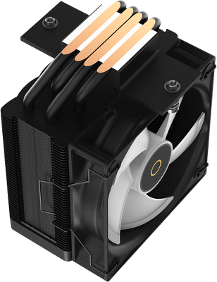 Кулер для процессора Ocypus Gamma A40 BK ARGB, 100mm ARGB FAN, Top ARGB Panel, 4 HEAT PIPES, 4-PIN PWM, 600-2400 RPM, 29DBA, HYDRO BEARING, LGA115X/1200/1700/18XX, AM4/AM5