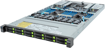 Шасси серверное Gigabyte Server Platform R183-S96 / 1U / 2xIntel (Gen 4/5) / 2xHS / 32xDIMM / 12xSFF NVME/SAS/SATA / 2x1GbE / 2xOCP 3.0 / 2xFHHL / 2x1600W / Rails