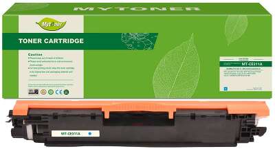 Тонер-картридж MyToner, аналог HP CE311A/126A/Canon 729 синий 1k с чипом