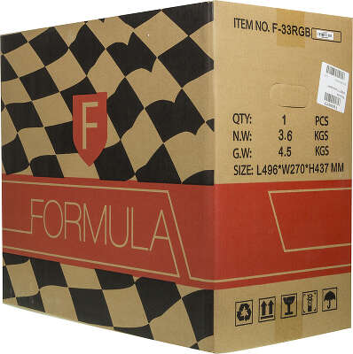 Корпус Formula F-33RGB, черный, ATX, Без БП (F-33RGB)