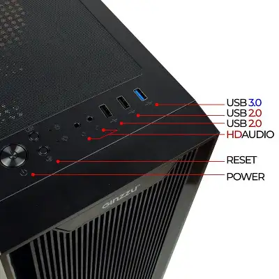 Корпус Ginzzu CL550 mATX, без БП