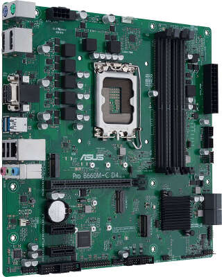Материнская плата Asus PRO B660M-C D4-CSM Soc-1700 Intel B660 4xDDR4 mATX AC`97 8ch(7.1) GbLAN RAID+VGA+HDMI+DP