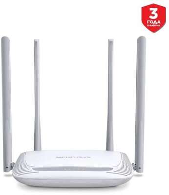 Mercusys MW325R Wi-Fi роутер N300, до 300 Мбит/с на 2,4 ГГц, LAN 3x10/100 Мбит/с, WAN 1x10/100 Мбит/с, 4 антенны