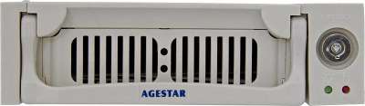 Сменный бокс для HDD AgeStar AMR1- SATA(K)-1F SATA алюминий серебристый 3.5"