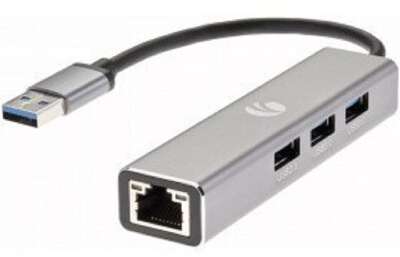VCOM DH312A Переходник USB 3.0 -->RJ-45 1000Mbps+3 USB3.0, Aluminum Shell, 0.2м VCOM <DH312A>[4895182246843]