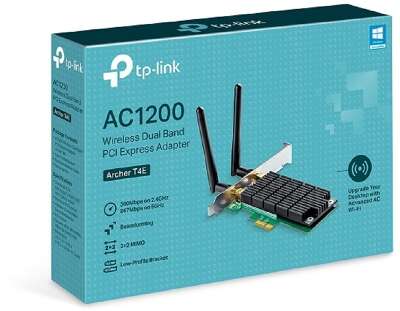 TP-Link Archer T4E AC1200 Двухдиапазонный Wi-Fi адаптер PCI Express