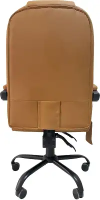 Кресло Cactus CS-CHR-OC05M-BR с вибромассажем бежевый экокожа с подголов. крестов. пластик черный