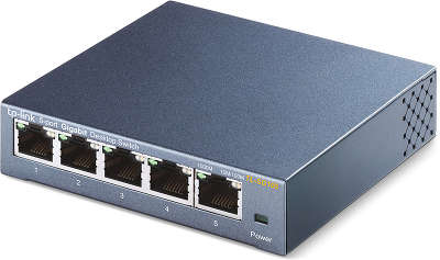 Коммутатор TP-Link TL-SG105 неуправляемый настольный 5x10/100/1000BASE-T