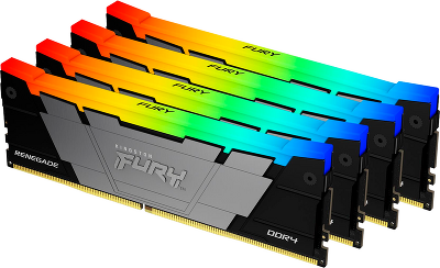Память оперативная/ Kingston 32GB 3200MT/s DDR4 CL16 DIMM (Kit of 4) FURY Renegade RGB