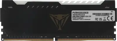 Память DDR4 32GB 3200MHz Patriot PVSR432G320C8 Viper Steel RGB RTL Gaming PC4-25600 CL18 DIMM 288-pin 1.35В dual rank с радиатором Ret