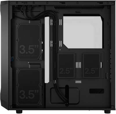 Корпус Fractal Design Focus 2 RGB Black TG Clear Tint, черный, ATX, Без БП (FD-C-FOC2A-03)