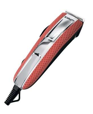 Машинка для стрижки Scarlett SC-HC63C15 красный/серебристый