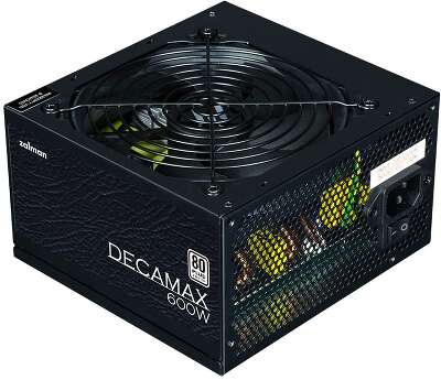 Блок питания 600W Zalman DecaMax ZM600-LX3 (ATX12V v2.31, 120mm, APFC, 80+) (ZM600-LX3)
