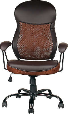 Кресло руководителя COLLEGE HLC-0370 шоколад, эко кожа/сетка
