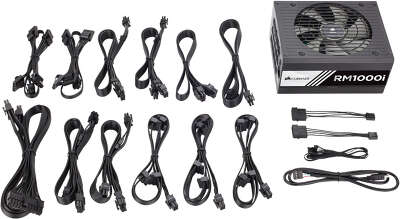 Блок питания 1000W Corsair RM1000i [CP-9020084-EU], 80+ Gold, модульный