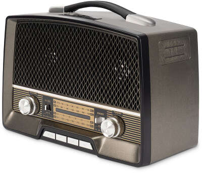 Радиоприемник настольный Hyundai H-PSR156 коричневый USB SD/microSD