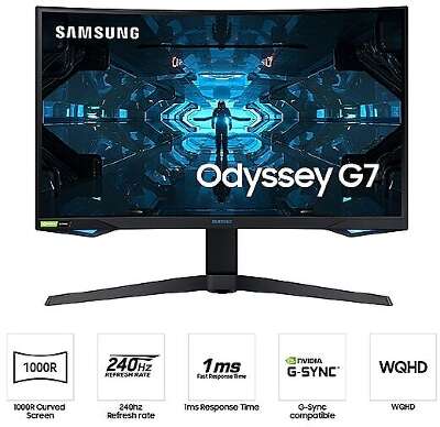 Монитор 32" Samsung Odyssey G7 LC32G75TQSRXEN VA WQHD HDMI, DP, USB-Hub