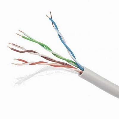 Кабель Cablexpert UPC-5040E-SOL, UTP5e, 4 пары, 0.40 мм, CCA, однож., 305 м, серый {2} (208046)