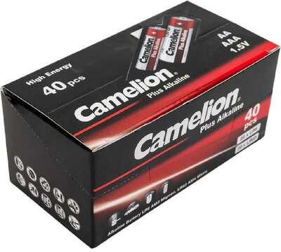 Camelion Plus Alkaline COMBO40 (20LR6 + 20LR03-CB, батарейка,1.5В) (40 шт. в уп-ке) 