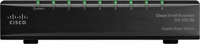 Коммутатор Cisco SG200-08 8-port 10/100/1000