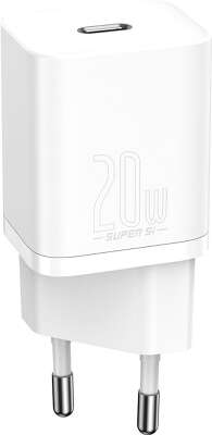 Зарядное устройство Baseus Super Si Quick Charger USB-C 20W, White [CCSUP-B02]