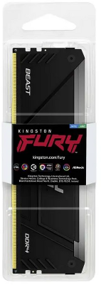 Память оперативная/ Kingston 8GB 3200MT/s DDR4 CL16 DIMM FURY Beast RGB